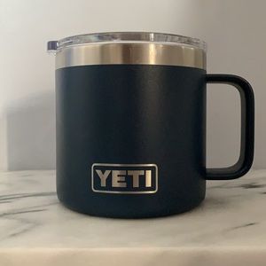 YETI Rambler 14 oz Stainless Steel Vacuum Insulated Mug with Lid, Navy